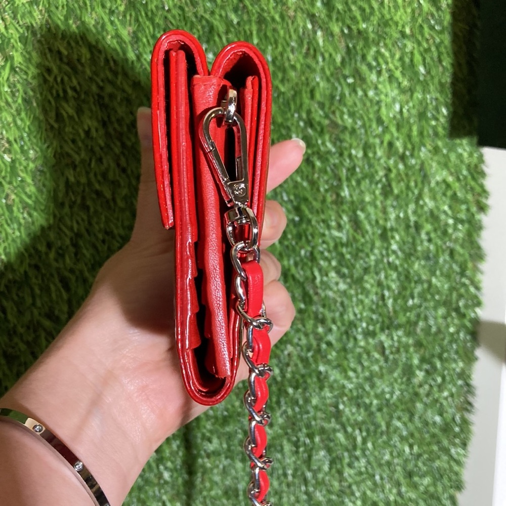 ❤️ Christian Dior Patent Leather Wallet On Chain - Picture 12 of 17
